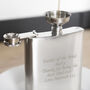 Personalised Engraved Message Stainless Steel Hip Flask, thumbnail 7 of 7