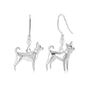 Sterling Silver Chihuahua 3D Earrings, thumbnail 2 of 5