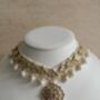 White Gold Kundan Pearl Set Necklace, Earrings And Tikka, thumbnail 5 of 12
