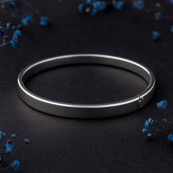 Personalised Sterling Silver Hinged Bangle, 3 of 11