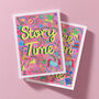 Pink Story Time Print, Reading Nook Illustration, Girls Room Wall Art, thumbnail 7 of 12