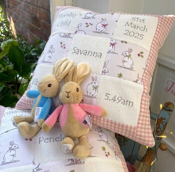 Personalised Bunny Memory Cushion**, 8 of 10