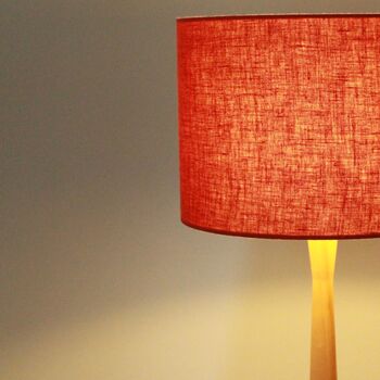 Linen Brick Red Lampshade, 5 of 8
