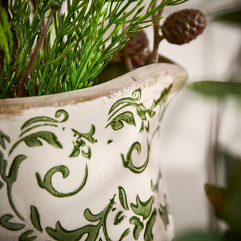 Irina Green Botanical Pitcher Jug Vase, 4 of 8