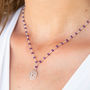 Crown Chakra Amethyst Necklace Silver/Gold Plated, thumbnail 1 of 9