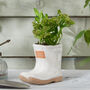 Father's Day Small White Personalised Welly Planter Gift, thumbnail 2 of 4