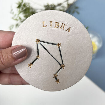 White Zodiac Constellation Star Sign Coasters, 4 of 8