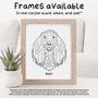 Personalised Pitbull Outline Portrait Art Print, thumbnail 8 of 8