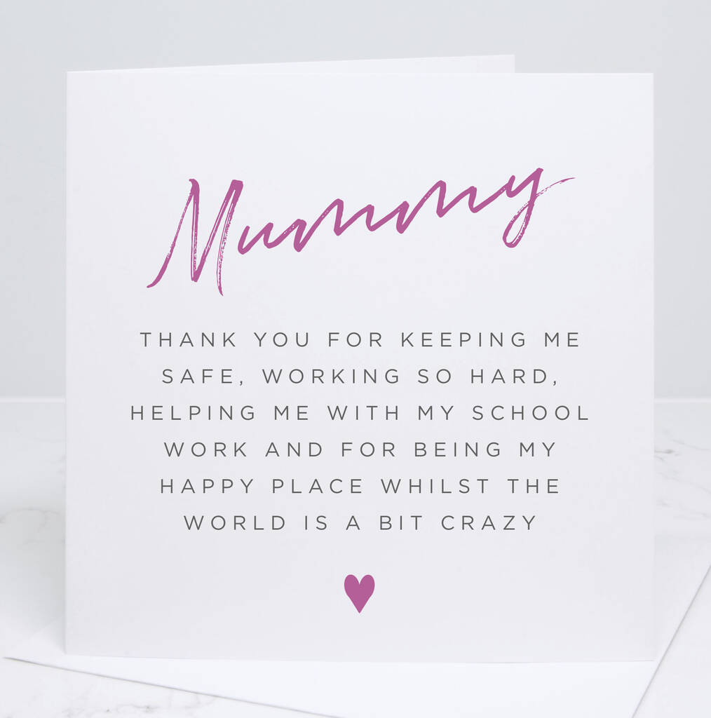 Thank You Mummy Mother's Day Card By Slice of Pie Designs ...