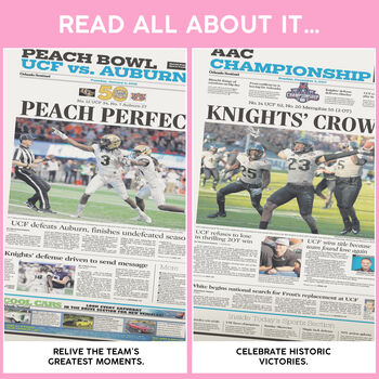 Ucf Knights Personalised Gift Newspaper Book, 12 of 12