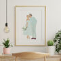 Custom Faceless Colour Block Family Friends Portrait, thumbnail 10 of 11