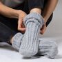 Cable Socks Knitting Kit, thumbnail 1 of 10