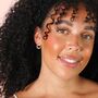Illusion Swirl Drop Hoop In Gold, thumbnail 3 of 4