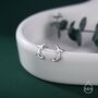 Sterling Silver Tiny Baroque Swirl Stud Earrings, thumbnail 3 of 11