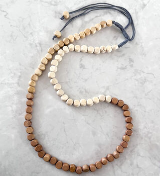 Ombre Wooden Bead Necklace, 4 of 4