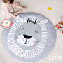 Personalised Lion Head Baby Play Mat, thumbnail 1 of 6