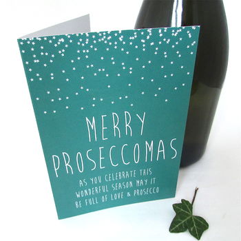 Prosecco Friend Christmas Card 'Proseccomas', 3 of 4