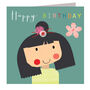 Flowery Birthday Girl Card, thumbnail 3 of 5