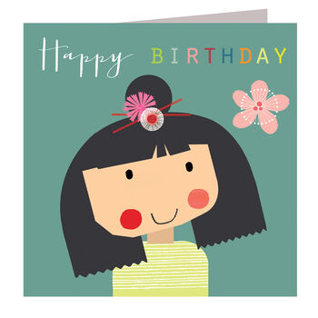 Flowery Birthday Girl Card, 3 of 5
