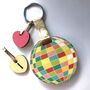 Personalised Rainbow Disco Ball Glitter Keyring, thumbnail 4 of 6