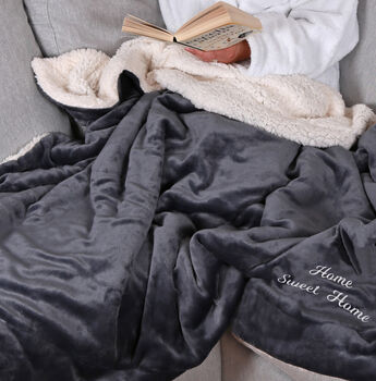 personalised super soft sherpa blanket by duncan stewart ...