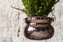 Hammered Copper Hanging Planter – Brass Chain, 17cm, thumbnail 1 of 8