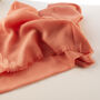 Coral Coloured Light Summer Weight Scarf, thumbnail 1 of 9