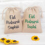 Personalised Eid Mubarak Canvas Gift Bags, thumbnail 1 of 5