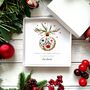 Handmade Scandi Christmas Bauble Card, thumbnail 1 of 4