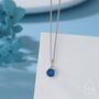 Sterling Silver Sapphire Blue Cz Bubble Pendant Necklace, thumbnail 1 of 12