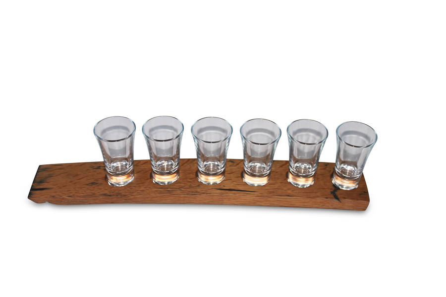 barrel stave shot glass holder by phil rao studio two
