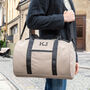 Personalised Barrel Weekend Holdall With Shoulder Strap, thumbnail 3 of 12