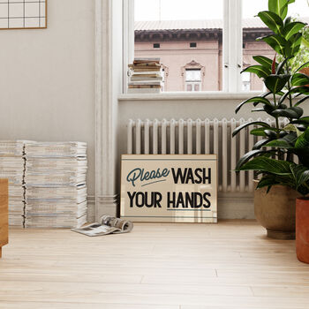 Please Wash Your Hands Retro Bathroom Print, 8 of 8