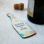 Personalised Gift Tag, Wooden Bottle, Birthday Bubbles, thumbnail 2 of 3