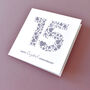 Love Hearts Crystal 15th Anniversary Card, thumbnail 3 of 4