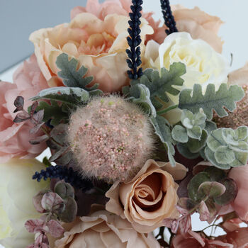 Blush Pink And Peach Bridal Artificial Flower Bouquet, 6 of 12