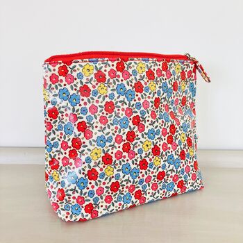 Floral Oilcloth Make Up / Toiletries / Wash Bag, 5 of 7