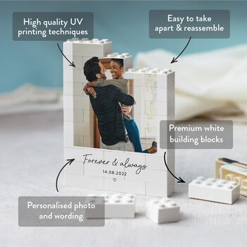 Personalised Romantic Style Block For Couple, 4 of 11