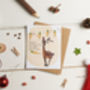 Pack Of Four Plantable Seed Reindeer Christmas Cards, thumbnail 2 of 3