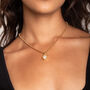 Gold Octagon Pendant Necklace With Cz Stones In 18 K Gold Plated Sterling Silver, thumbnail 3 of 9