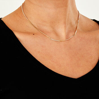 Solid 9ct Yellow Gold Heavy Curb Chain Necklace, 3 of 3