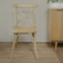 French Grey X Back Dining Chair, thumbnail 1 of 8