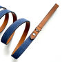 Soft Blue Leather Dog Lead, thumbnail 5 of 5