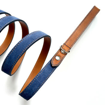 Soft Blue Leather Dog Lead, 5 of 5