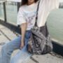 Black Paisley Lightweight Thin Cotton Tote Bag With Long Handles, thumbnail 3 of 7