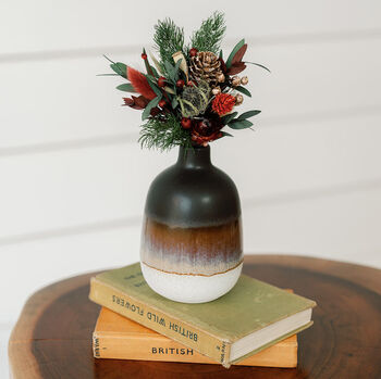 Merry Christmas Dried Flower Bunch Greetings Card, 6 of 6