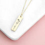 Personalised Birth Flower Bar Necklace, thumbnail 2 of 7