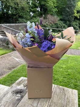 Purple Tones Flower Bouquet Bespoke Hand Tied, 4 of 4