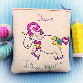 Personalised Unicorn Purse, Embroidered, 5 of 12