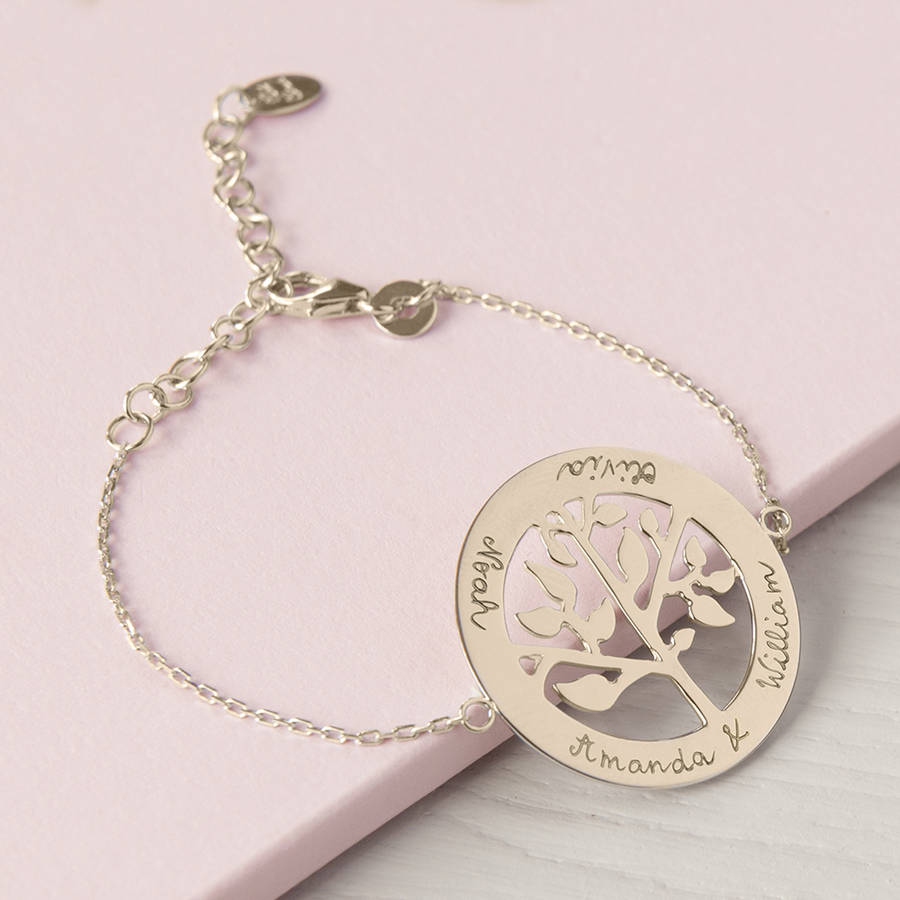 Personalised Tree Of Life Chain Bracelet By Merci Maman